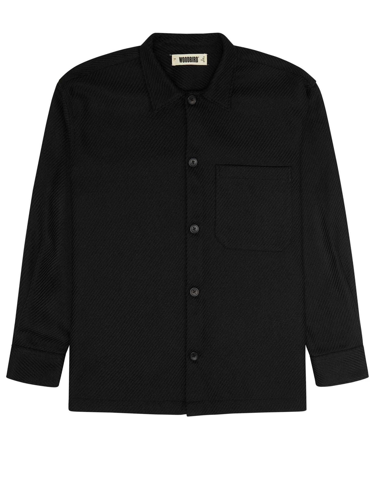 Woodbird - Tuck Twill Shirt - Black