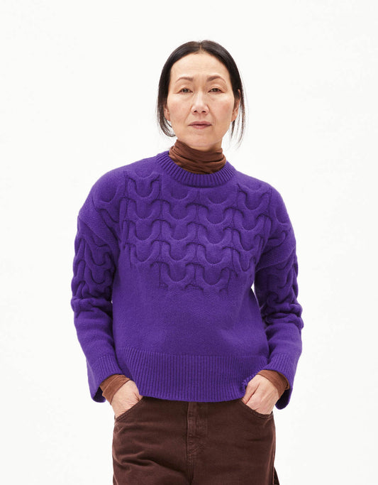 Armedangels - Knitwear Brunaa Cable - Indigo Lilac