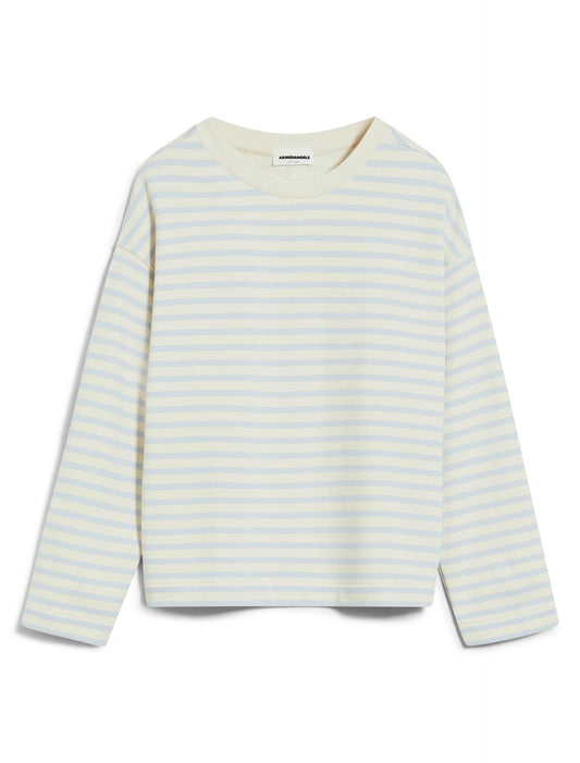 Armedangels - Sweatshirt Frankaa Stripe - Morning Sky / Undyed