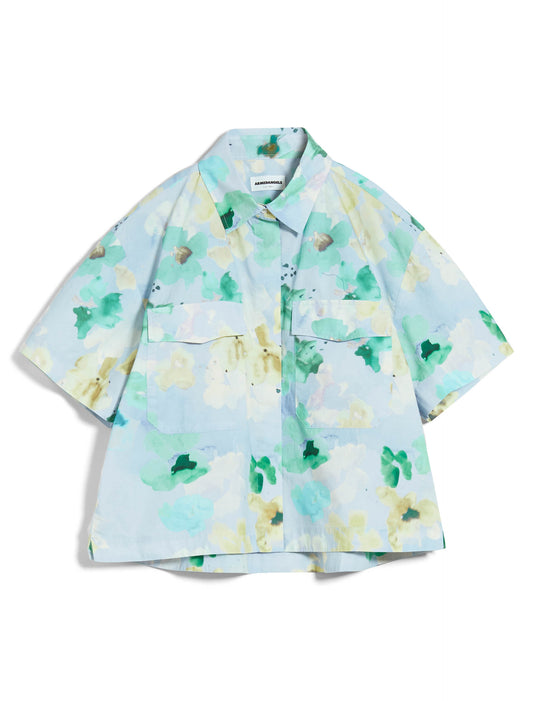 Armedangels - Blouse Elianaa Aqua Floral - Mornig Sky