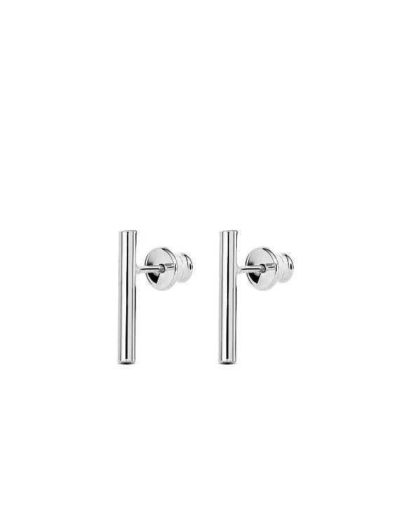 Short Pipe Earrings - Silver